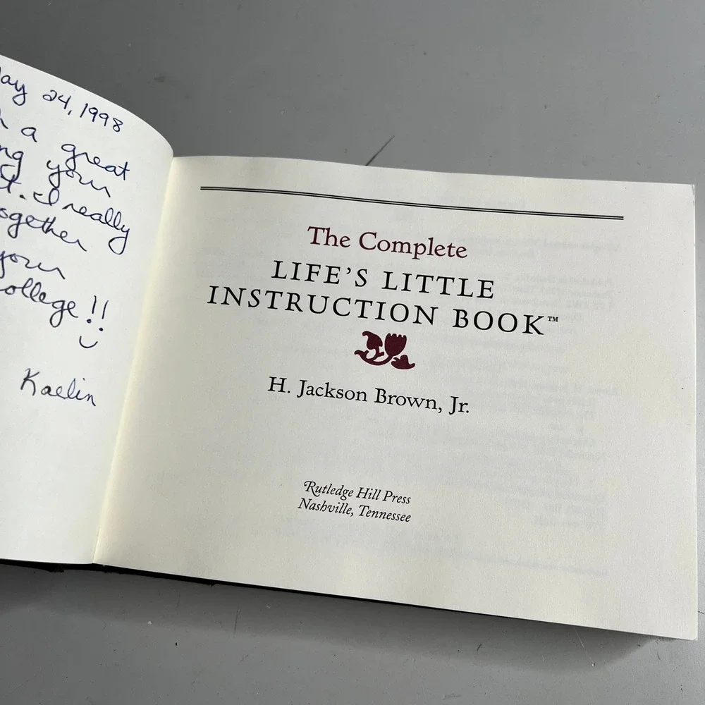 The Complete Lifes Little Instruction Book H Jackson Brown Jr Hardcover Burgundy